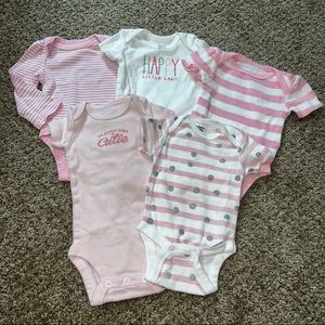 Pink and white newborn bundle